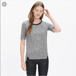 Madewell Medium soundcheck ringer tee Marled Black